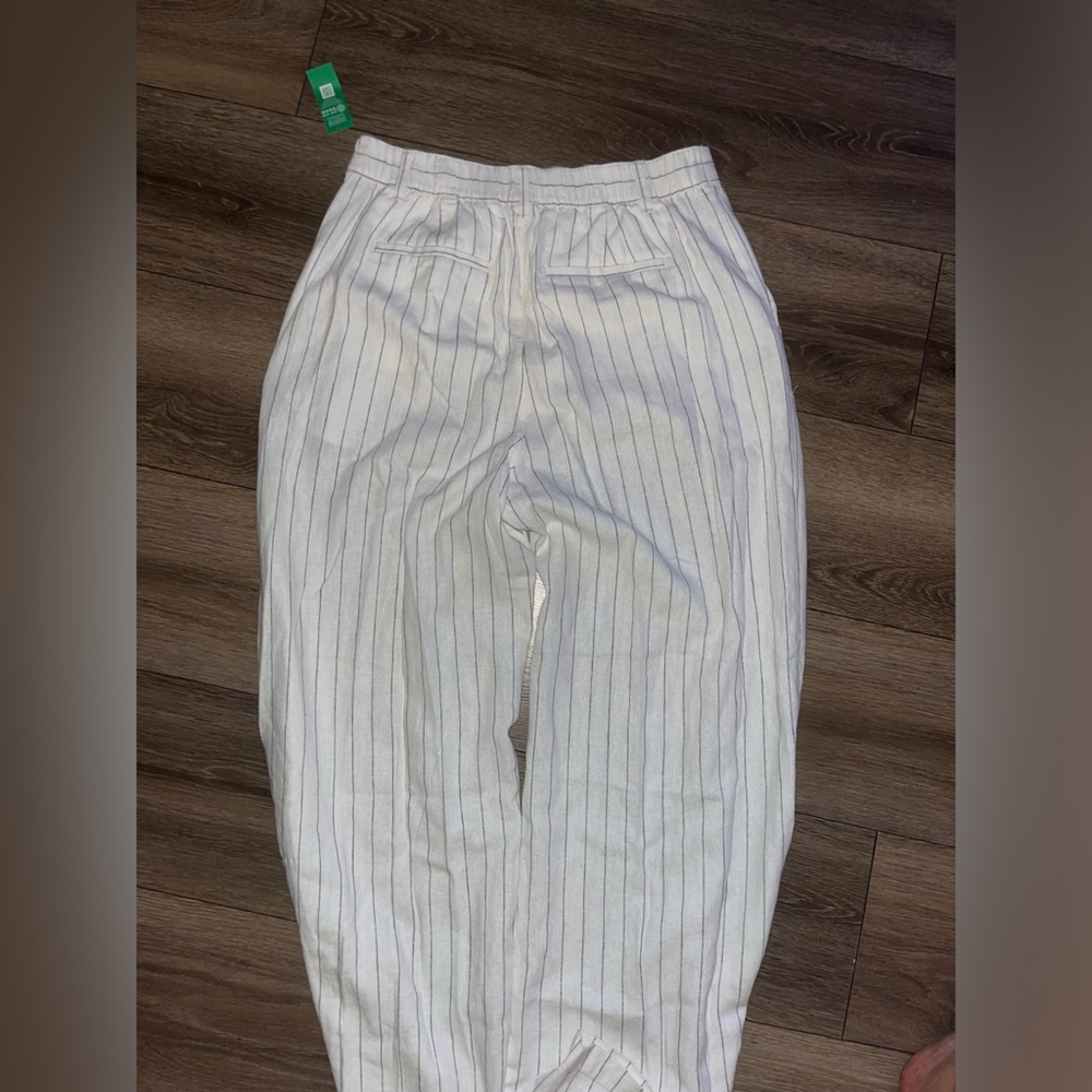 NWT GAP High Rise Linen-Cotton Trousers - Picture 7 of 10